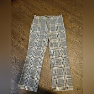 Ann Taylor Womens Houndstooth Dress Pants in Brown and White